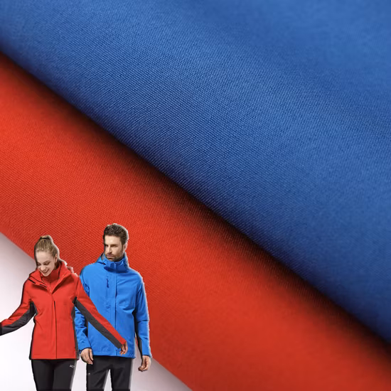 100 % Polyester 100d, 4-Wege-Stretch-Gewebe, gebundenes Polarfleece-Gewebe, laminiertes Fleece-Softshell-Gewebe für Outdoor-Bekleidung, Wintermäntel, Daunenjacke